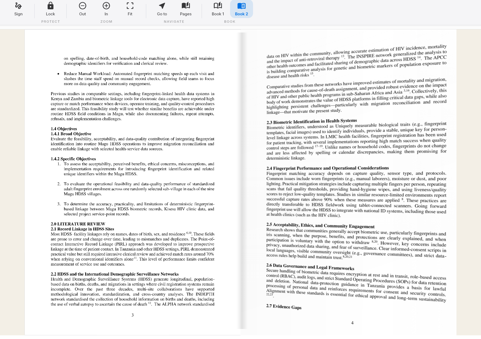 Mangya PDF Reader showing a two-page document layout